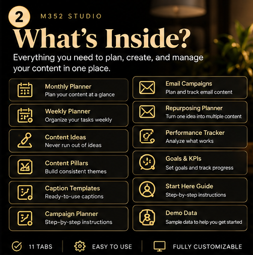M352 Studio Content Planner — Sistema Completo de Planificación de Contenidos
