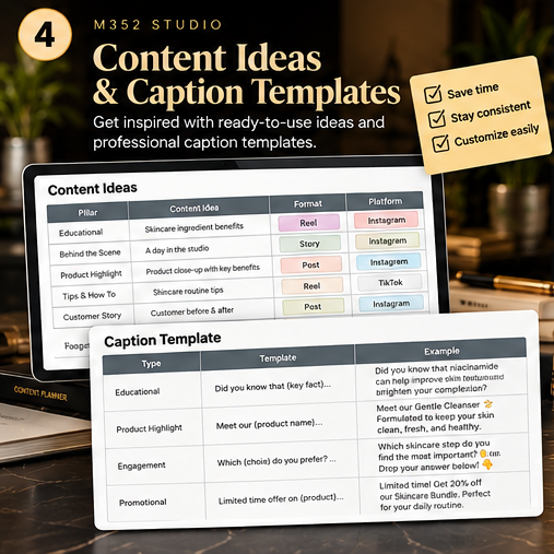 M352 Studio Content Planner — Complete Content Planning System