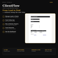 M352 ClientFlow client and lead workflow system showing the complete workflow from lead to paid