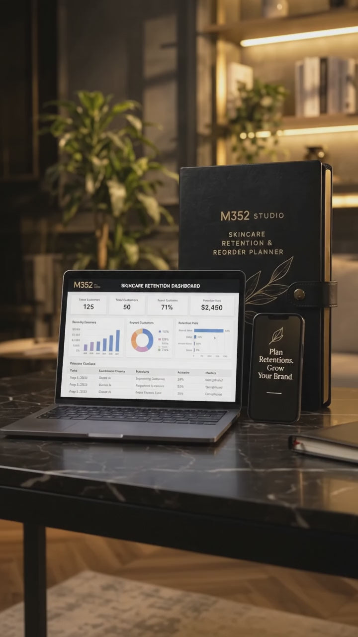 M352 Skincare Retention & Reorder Planner